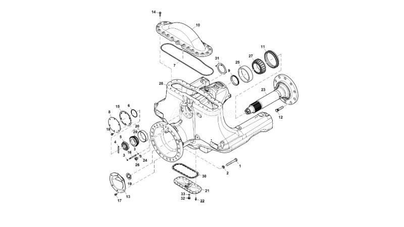 المحور الأمامي RE590572 ( لـ جرار مجنزر John Deere 9470RX