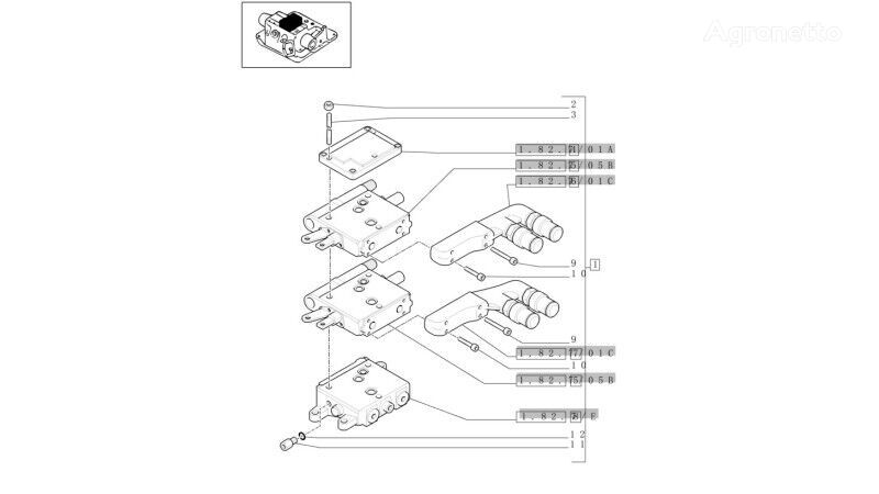 قطعة هيدروليكية أخرى Regen zawor hydr hyd valve 87546169R لـ جرار بعجلات New Holland T6010 T6070