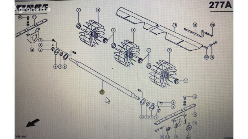 قطعة غيار أخرى في ناقل الحركة wałek drążony 00 0736 552 2 لـ ماكينة حصادة دراسة Claas Lexion 580 670-640 370-3