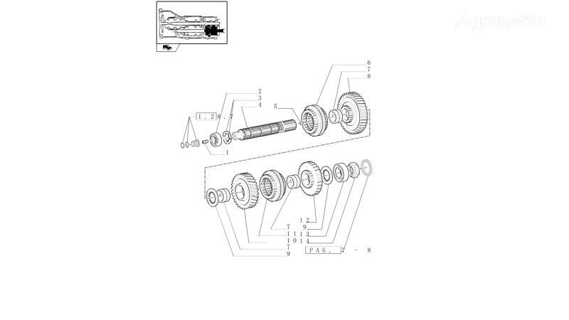 حلقة مزامنة New Holland T6090 Synchronizator 24t, 50mm od, 38t, 80mm od 87537028 لـ جرار بعجلات New Holland T6090